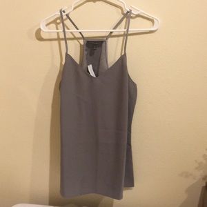 Banana Republic dove gray silky tank top.